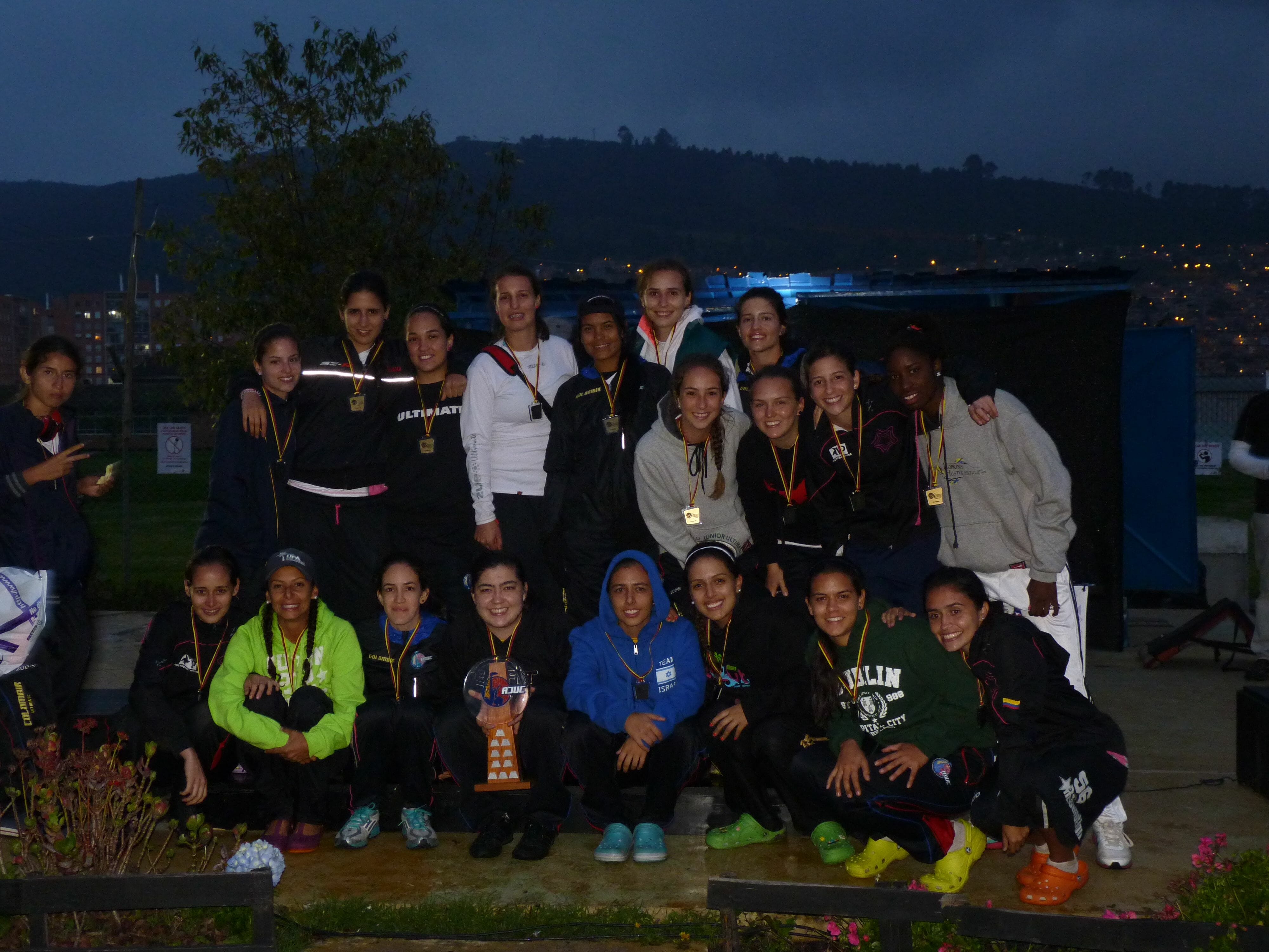 Medellin's Revolution poses for a picture after winning the 2012 AJUC Colombian Nationals.