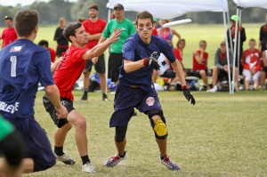 Doublewide's Kurt Gibson hits an under cut in the finals of the 2012 Club Championips.