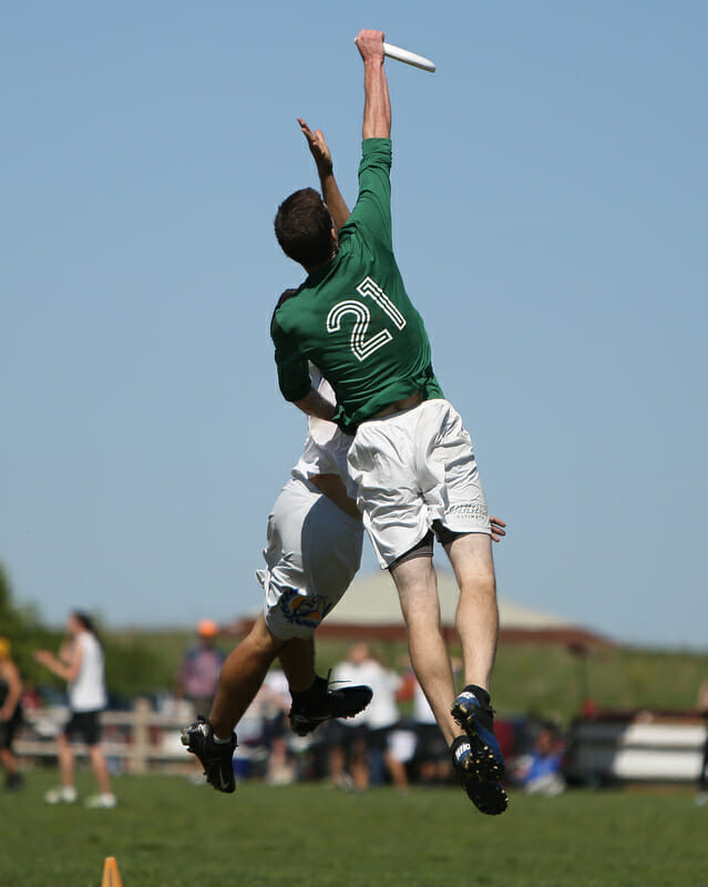 Ohio's Connor Haley gets up at the 2013 D-I College Championships.