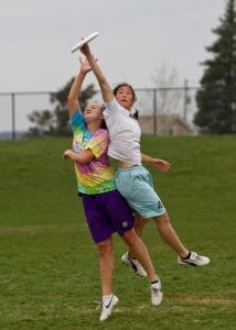 Northwestern's Lien Hoffman skies for a grab at Great Lakes Regionals