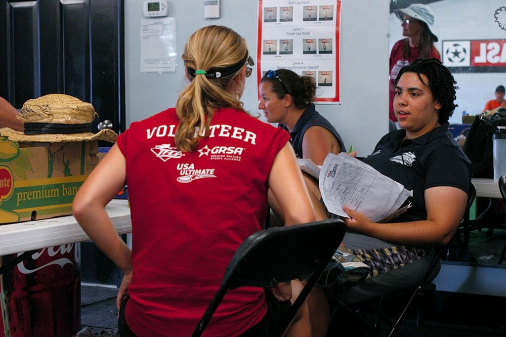 Volunteers at the US Open.