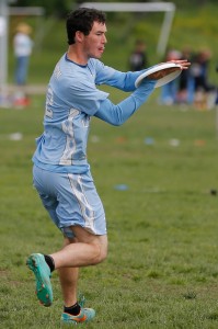 UNC's Christian Johnson catches a score at the 2013 College Championships.