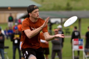 Texas' Will Driscoll catches a pass at the 2013 College Championships