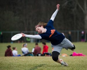 A Virginia player lays out at Queen City Tune Up 2014.