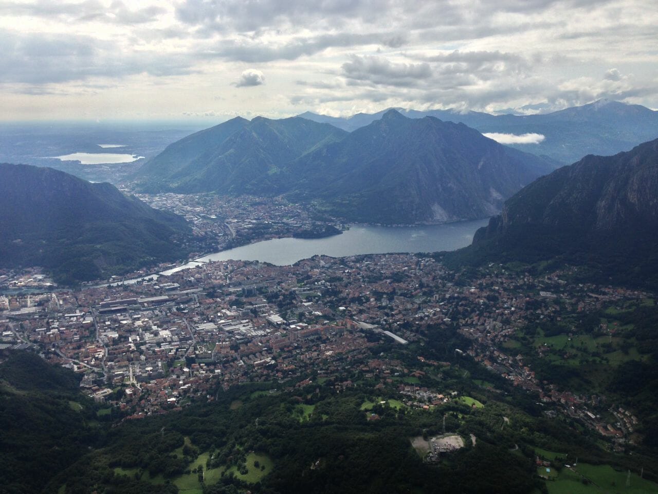 lecco from a mountain top
