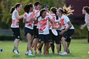 The Toronto Capitals celebrate earning a bid to the 2014 USA Ultimate National Championships