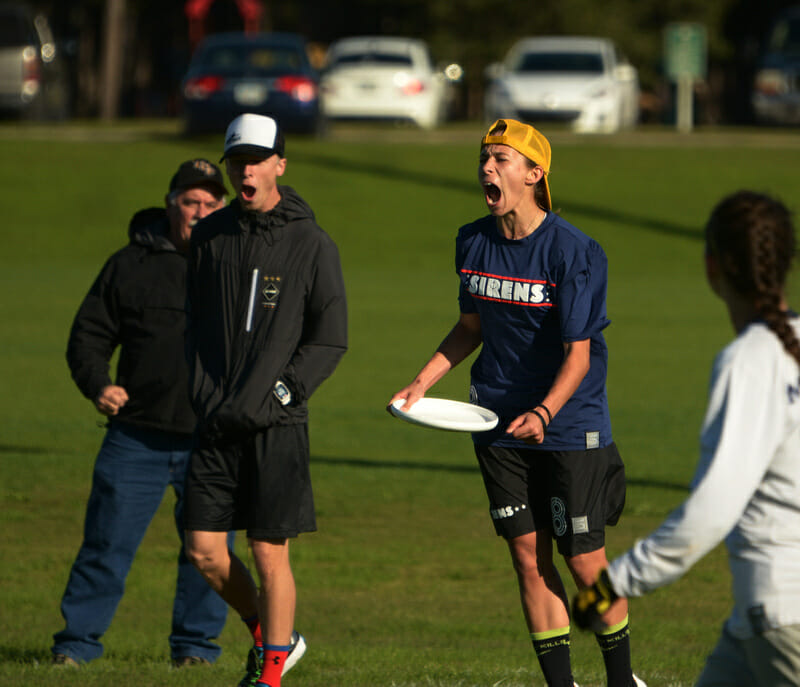 Shayna Brock celebrates a goal in the Florida Winter Classic Finals. Photo: Billy Dzwonkowski -- UltiPhotos.com