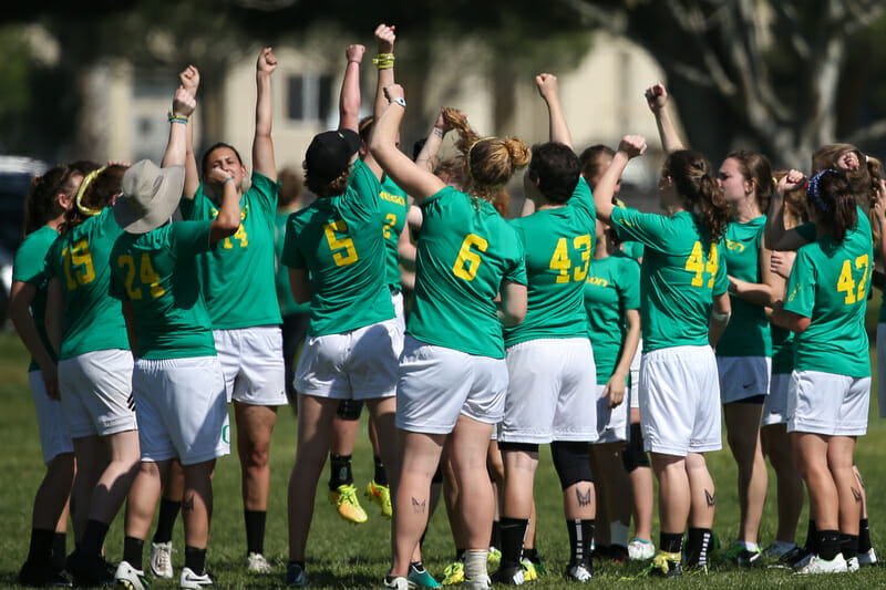 Oregon Fugue is on track to win Stanford in 2016, just as they did in 2015. Photo by Rodney Chen - UltiPhotos.com