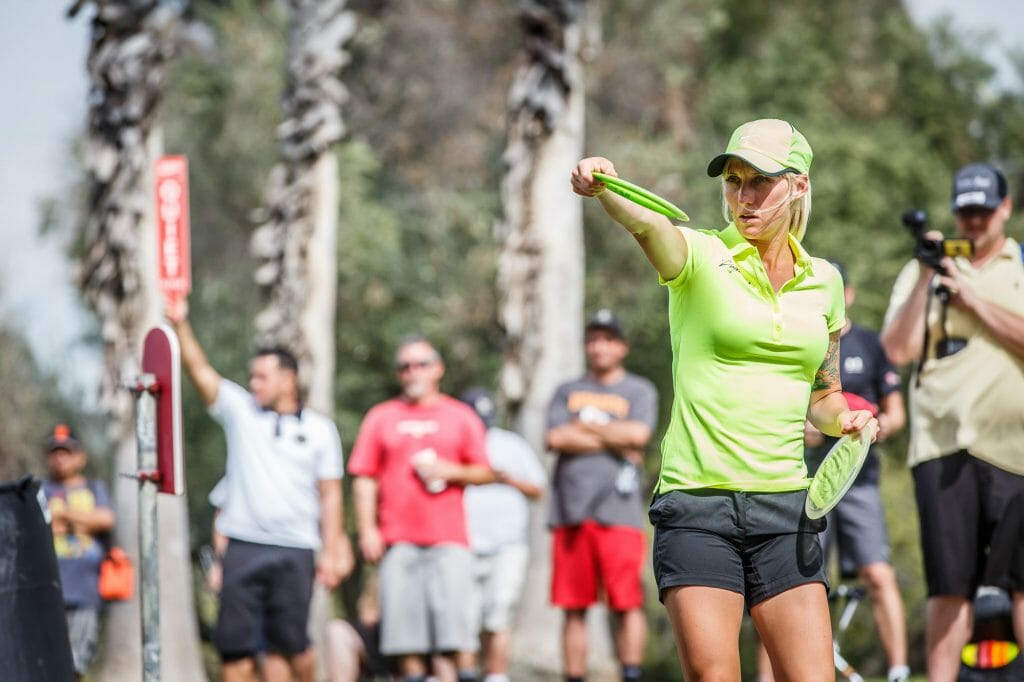 Catrina Allen was the only female participant in the Disc Golf World Tour's first stop. Photo: Stu Mullenberg -- TheFlightRecord.com