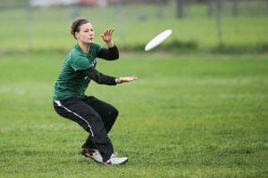 Oregon's Olivia Bartruff at Stanford Invite 2016. Photo: Rodney Chen -- UltiPhotos.com