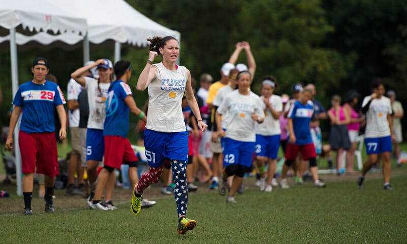 Claire Desmond of San Francisco Fury, one of the organizers of Saturday's Women's All Star Game. Photo: Kevin Leclaire -- UltiPhotos.com