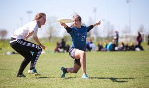 Michigan's Hannah Henkin at Centex 2016. Photo: Conrad Stoll -- UltiPhotos.com