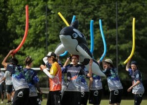 HB Woodlawn's sideline were high energy throughout the weekend. Photo: Christina Schmidt -- UltiPhotos.com