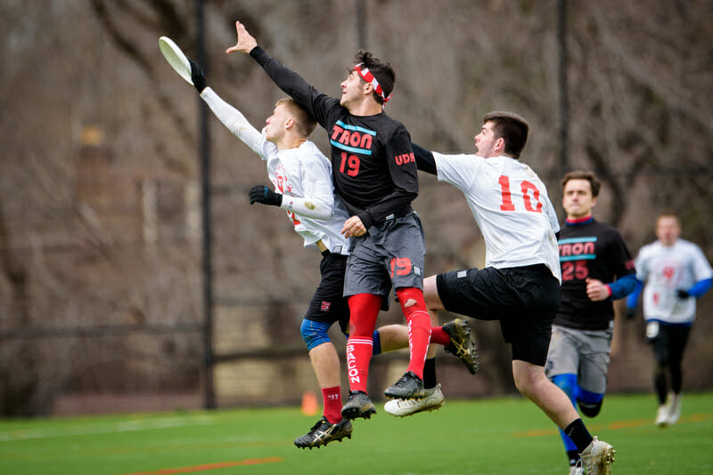 Brandeis and Richmond clashed at Layout Pigout in March. Photo: Paul Andris -- UltiPhotos.com