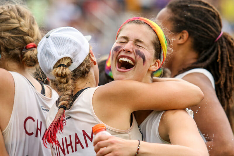 Superfly celebrates their semifinal victory. Photo: Paul Rutherford -- UltiPhotos.com