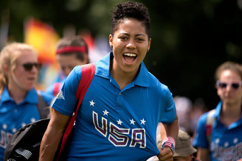 The USA National Team's Octavia "Opi" Payne. Photo: Jolie Lang -- UltiPhotos.com
