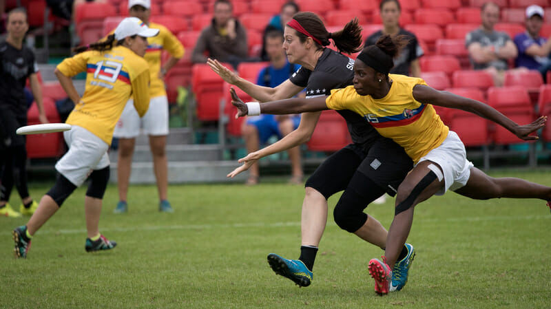 USA v Colombia. Photo: Jolie Lang -- UltiPhotos.com