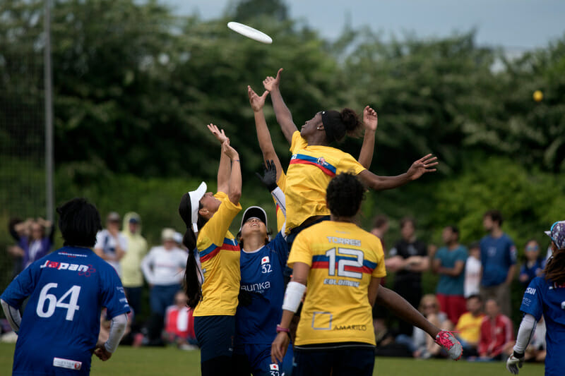 Colombia v. Japan. Photo: Jolie Lang -- UltiPhotos.com