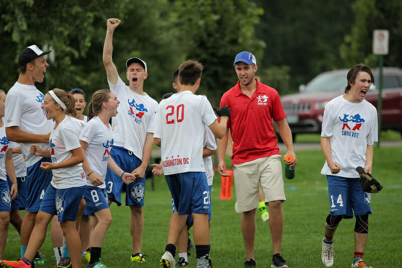 DC Swing Vote after winning last year's YCC mixed division. Photo: Christina Schmidt -- UltiPhotos.com