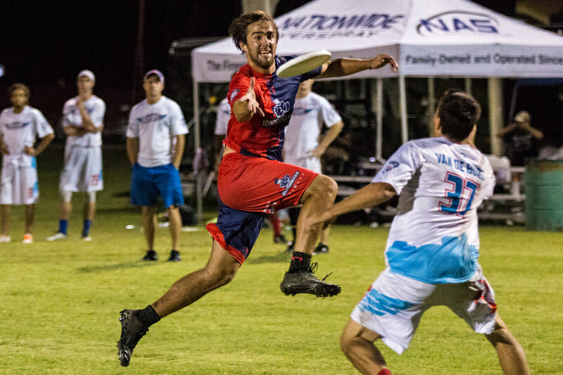 Jimmy Mickle has been playing at an MVP level for the Roughnecks this season. Photo: Daniel Thai -- UltiPhotos.com