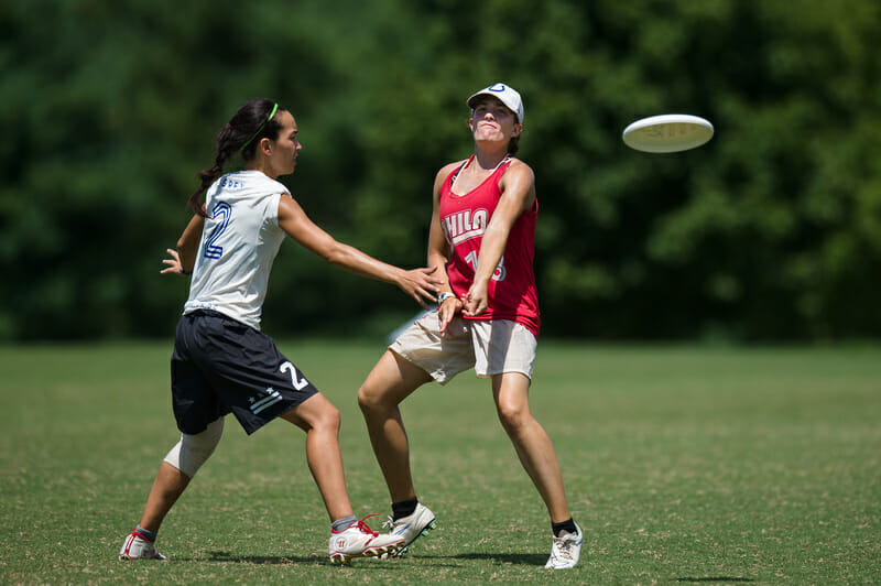 In one of eight 2016 meetings between teams in Pool A, AMP took on Ambiguous Grey at Chesapeake Open. Photo: Kevin Leclaire -- UltiPhotos.com