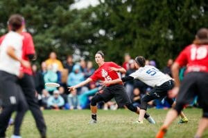 Riot's Alyssa Weatherford in the 2016 Club Championships semifinals. Photo: Paul Rutherford -- UltiPhotos.com