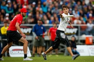 Ironside's Kurt Gibson in the 2016 National Championship final. Photo: Paul Rutherford -- UltiPhotos.com