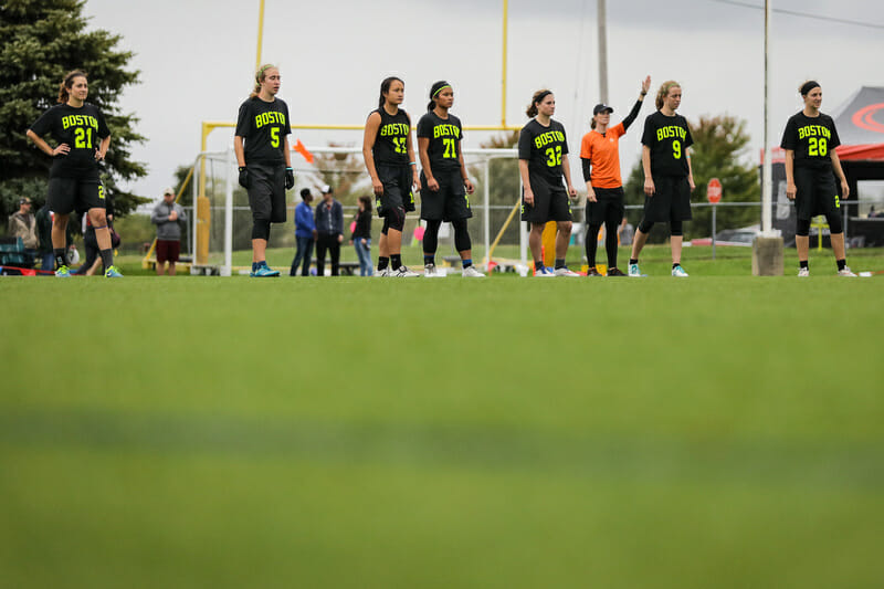 Boston Brute Squad takes the line in the 2016 National Championship game.