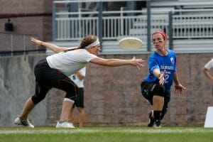 Molly Brown's Claire Chastain floats a backhand during the 2016 US Open semifinal.