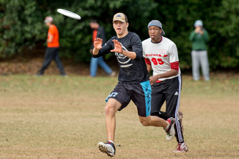 UMass' Tannor Johnson at last year's CCC vs Harvard. Photo: Terry Nelson -- UltiPhotos.com