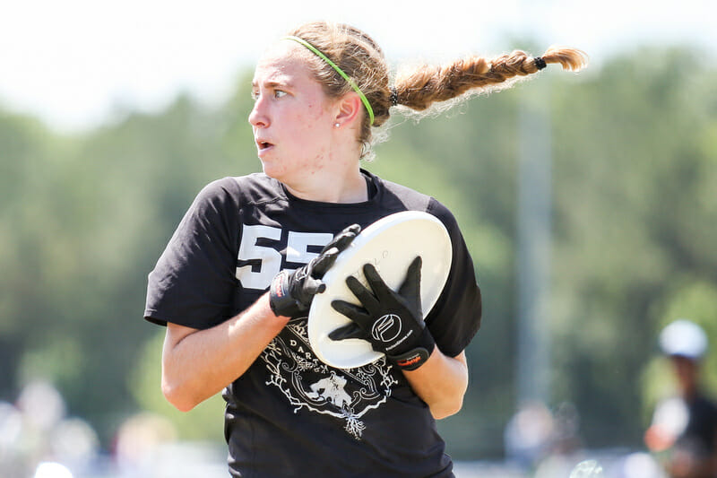 Julianna Werffeli, one of Dartmouth's Big Three, will be aiming to lead Princess Layout to a season-opening tournament win in Florida. Photo: Paul Rutherford -- UltiPhotos.com