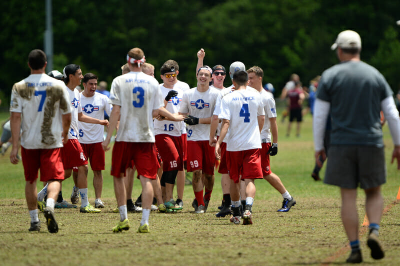 Air Force at the 2016 D-III National Championships. Photo: Sean Carpenter -- UltiPhotos.com