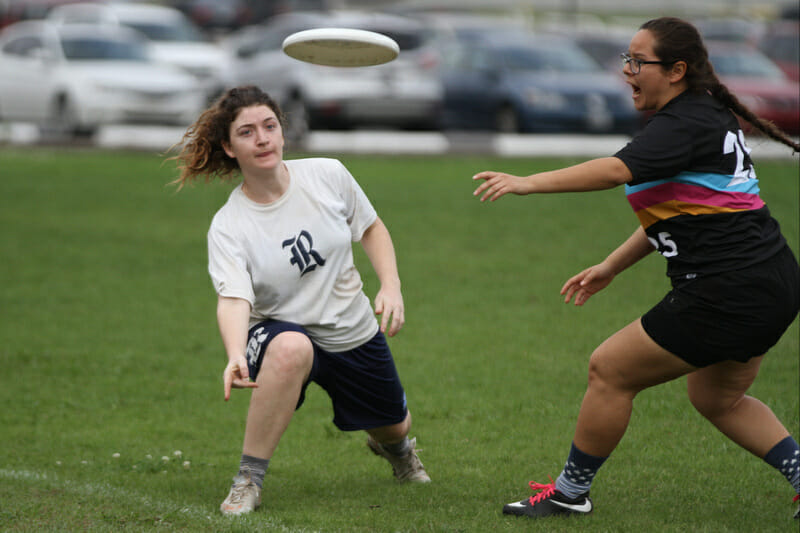 Rice sends out a forehand at Antifreeze 2017.