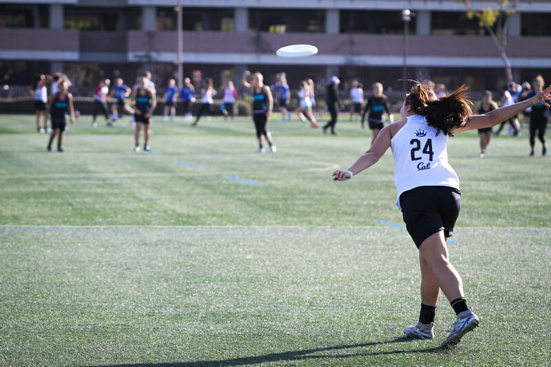 Cal's Jackelyne Nguyen pulls at the 2018 Santa Barbara Invite.