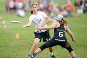 Carleton's Naomi Price-Lazarus at the 2017 College Championships.