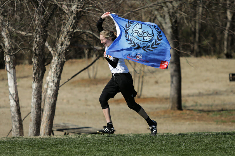 Tufts celebrates on their way to winning Queen City Tune Up 2017.