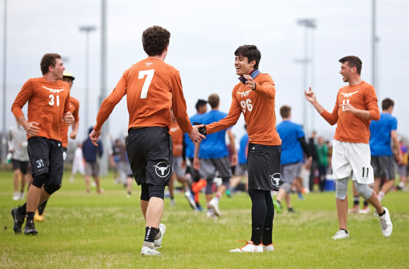 Texas in the quarterfinals of Men's Centex 2018.