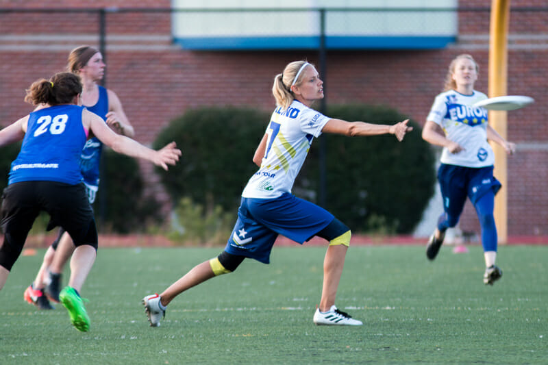 Sarah Eklund playing for the Eurostars in 2017.