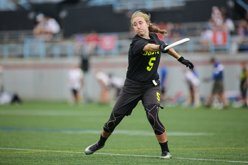 Brute Squad's Julianna Werffeli pulling in the final of the 2018 U.S. Open.