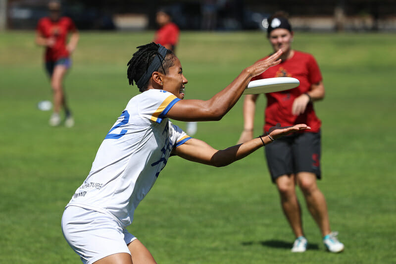 Fury's Opi Payne collects a goal against Riot at the 2018 Bay Area Invite. 