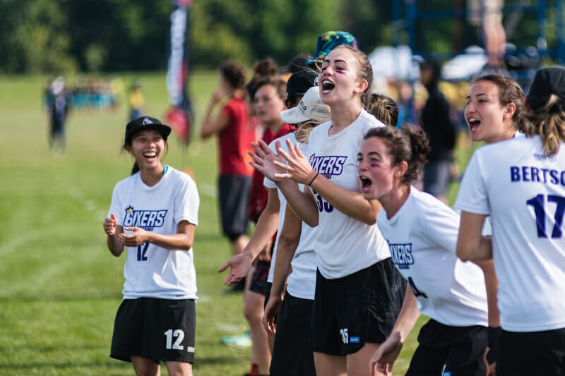 The Toronto 6ixers sideline during WUCC 2018.