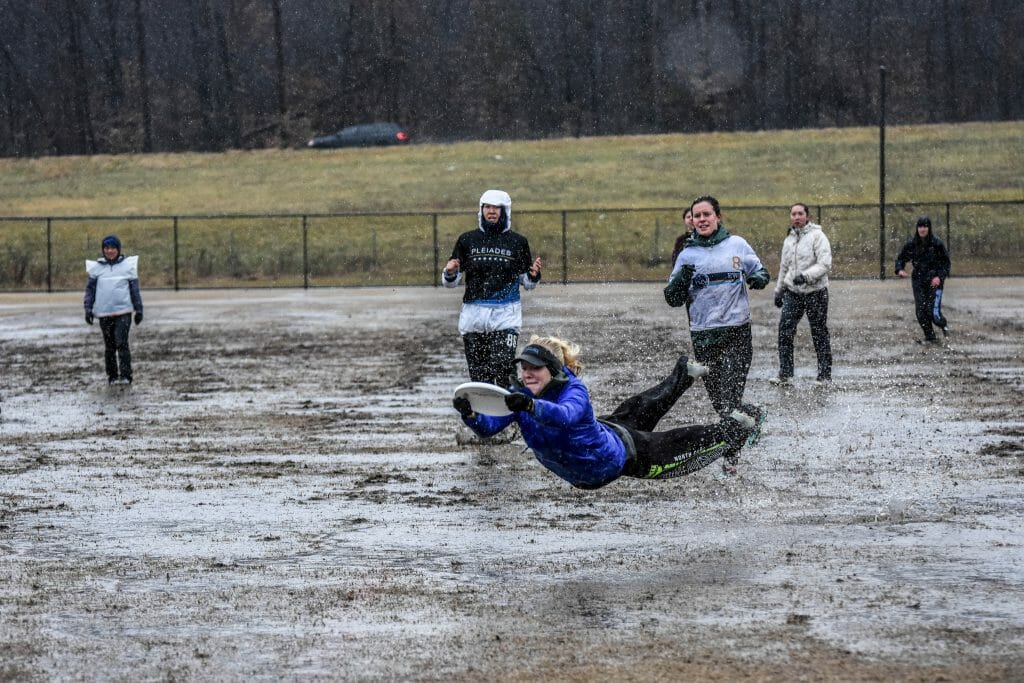 UNC's Rebecca Fagan's layout that went viral. (Photo: Dan Juengst.)