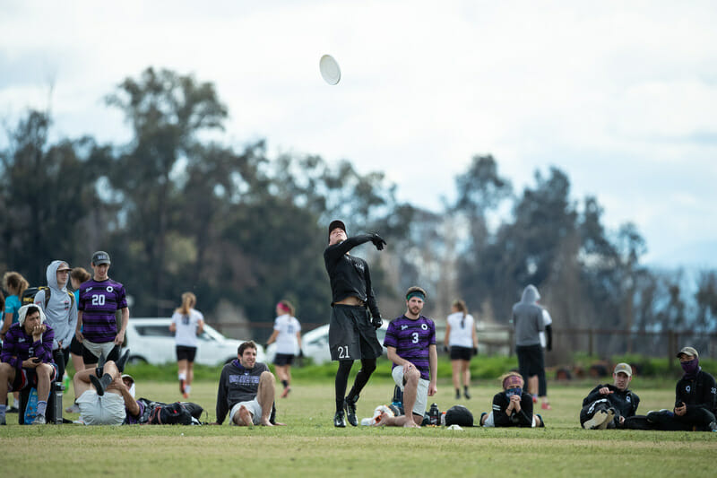 UNC's Matt Gouchoe-Hanas celebrates a goal at the 2019 Stanford Invite.