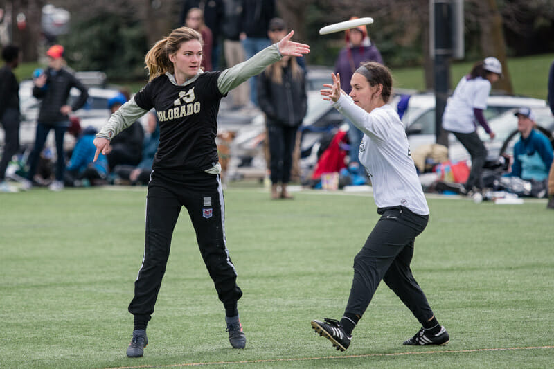 Colorado's Bailey Shigley at the 2019 Rocky Mountain D-I Conference Championships.