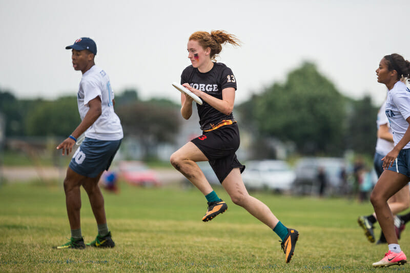 Vermont's Bethany Alridge with Forge at YCC 2018.