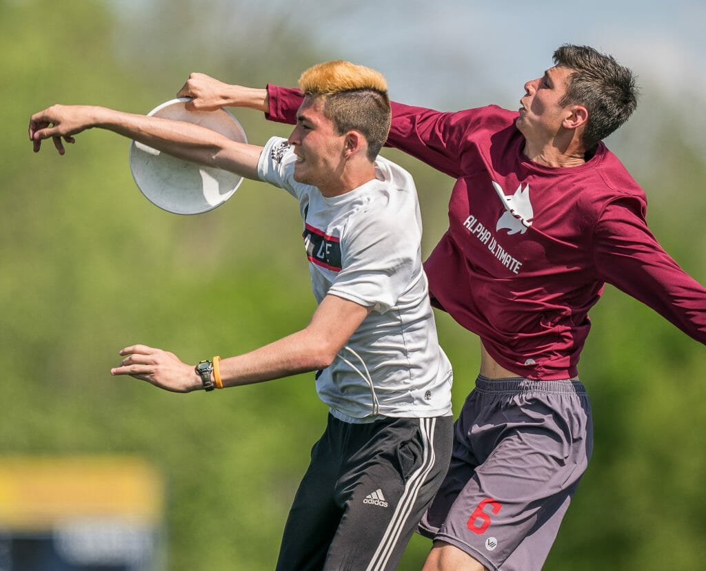 NC State's Matt Tucker makes a catch against Maryland at Atlantic Coast D-I Men's Regionals 2019.