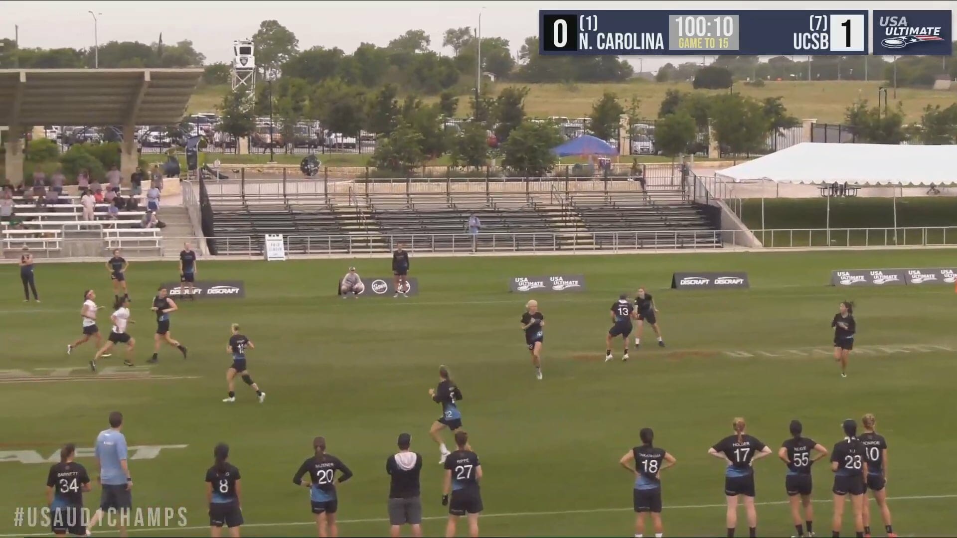 North Carolina Vs Uc Santa Barbara Women S Quarterfinal Ultiworld