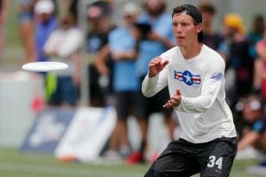 Air Force's Matthew Moshea at the 2019 D-III College Championships. Photo: William 'Brody' Brotman -- UltiPhotos.com