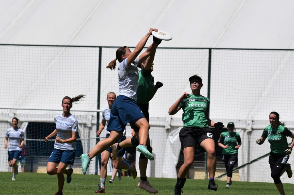 Finland vs Ireland in a double game point thriller on day one. Photo by John Kofi