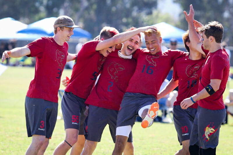 Seattle Sockeye at the 2018 USAU Club Championships. Photo: Kristina Geddert -- UltiPhotos.com